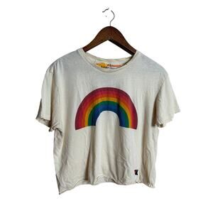Aviator Nation Cream Rainbow Tee